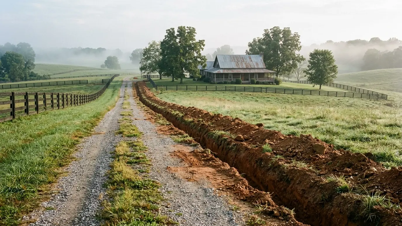 Underground utilities in Arrington, Tennessee