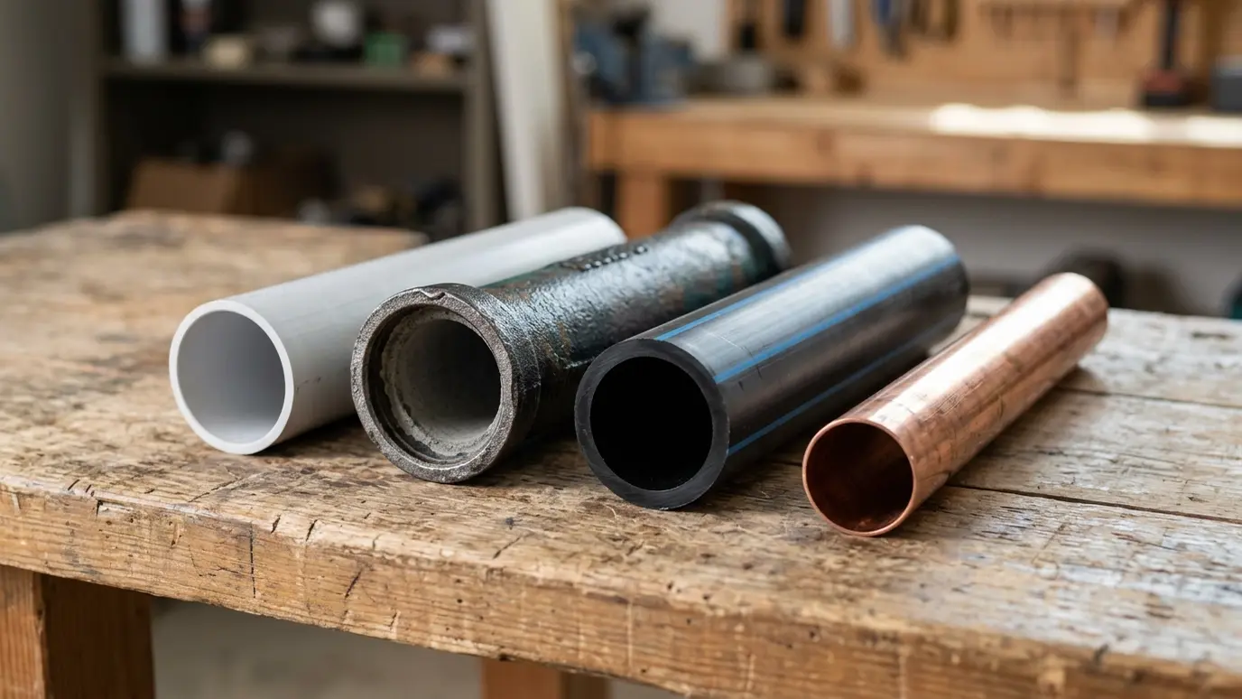 Choosing Underground Pipe: PVC, Ductile Iron, HDPE and Copper Compared