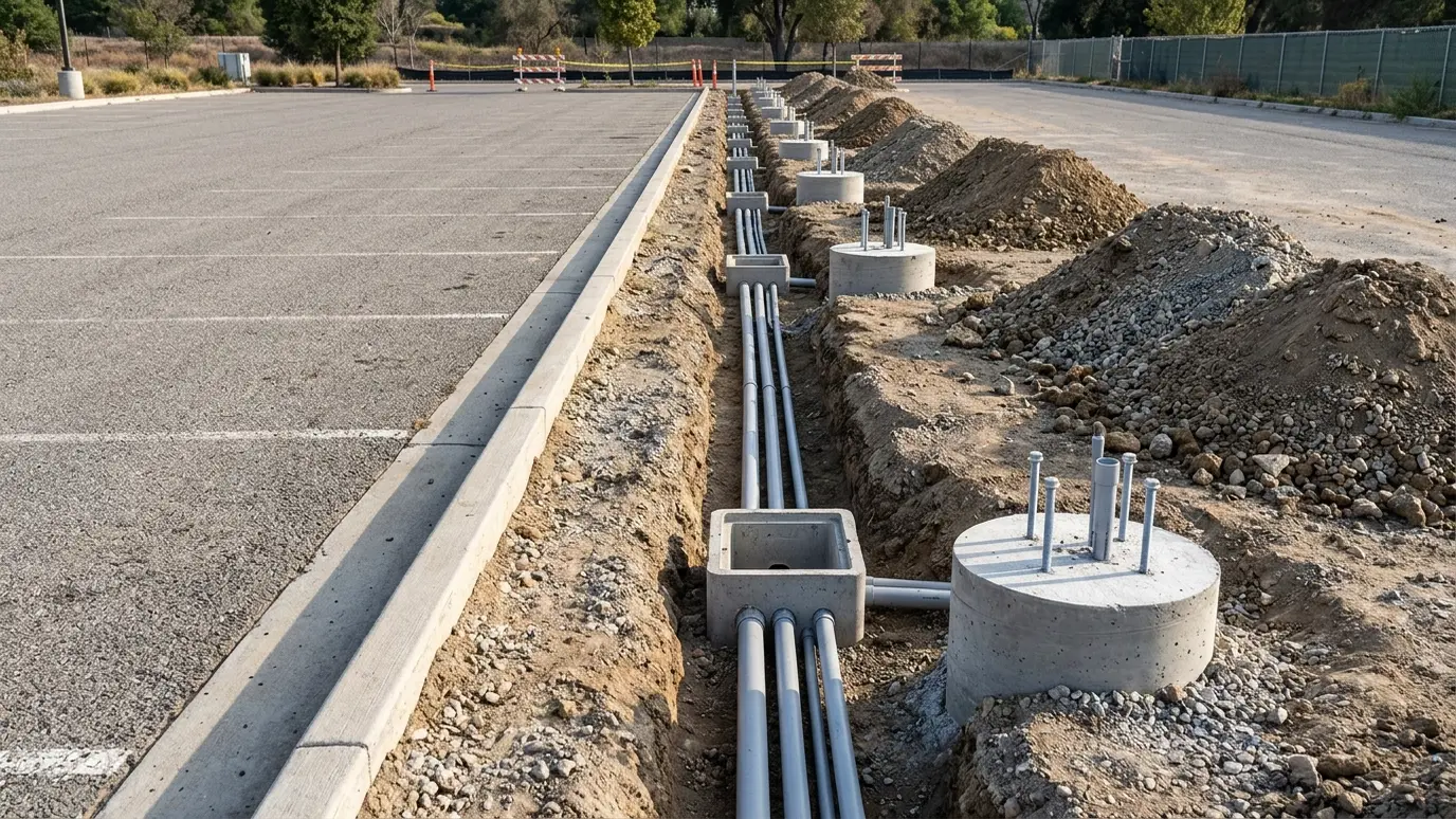Site and Parking Lot Lighting Trenching in Nashville and Middle Tennessee